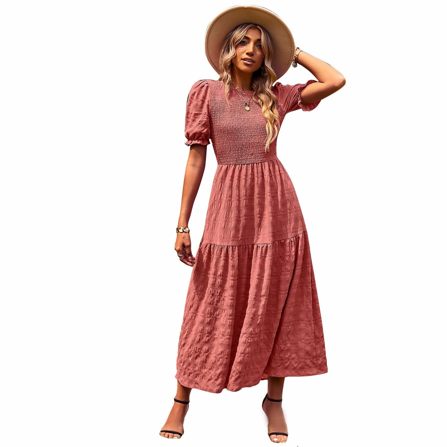 Fit Slimming Dress Casual Holiday Large Dresses