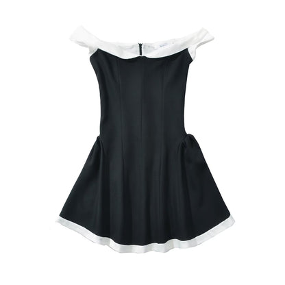 Women's Fashion Sexy Tube Niche Color-matching Dress Dresses