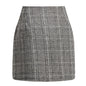 Women's High Waist Tartan Tight Pencil Wool Skirts