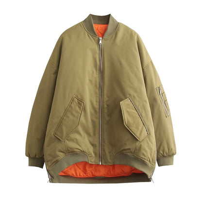 Women's American Flight Loose Baseball Thin Cotton Jackets