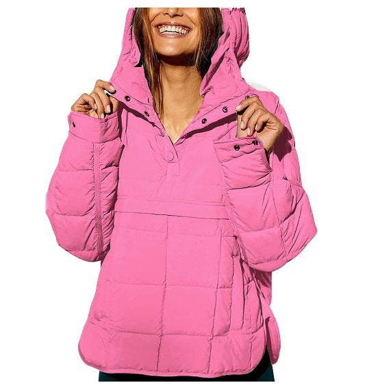 Women's Fashion Pure Color Cotton Loose Long Sleeve Coats