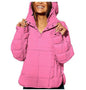Women's Fashion Pure Color Cotton Loose Long Sleeve Coats