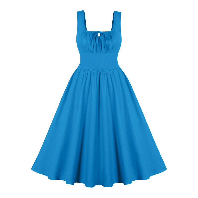 Women's Sleeveless Dress Low-cut Large Plate Autumn Dresses