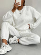 Women's Fashion Jacquard Thread Casual Two-piece Female Suits