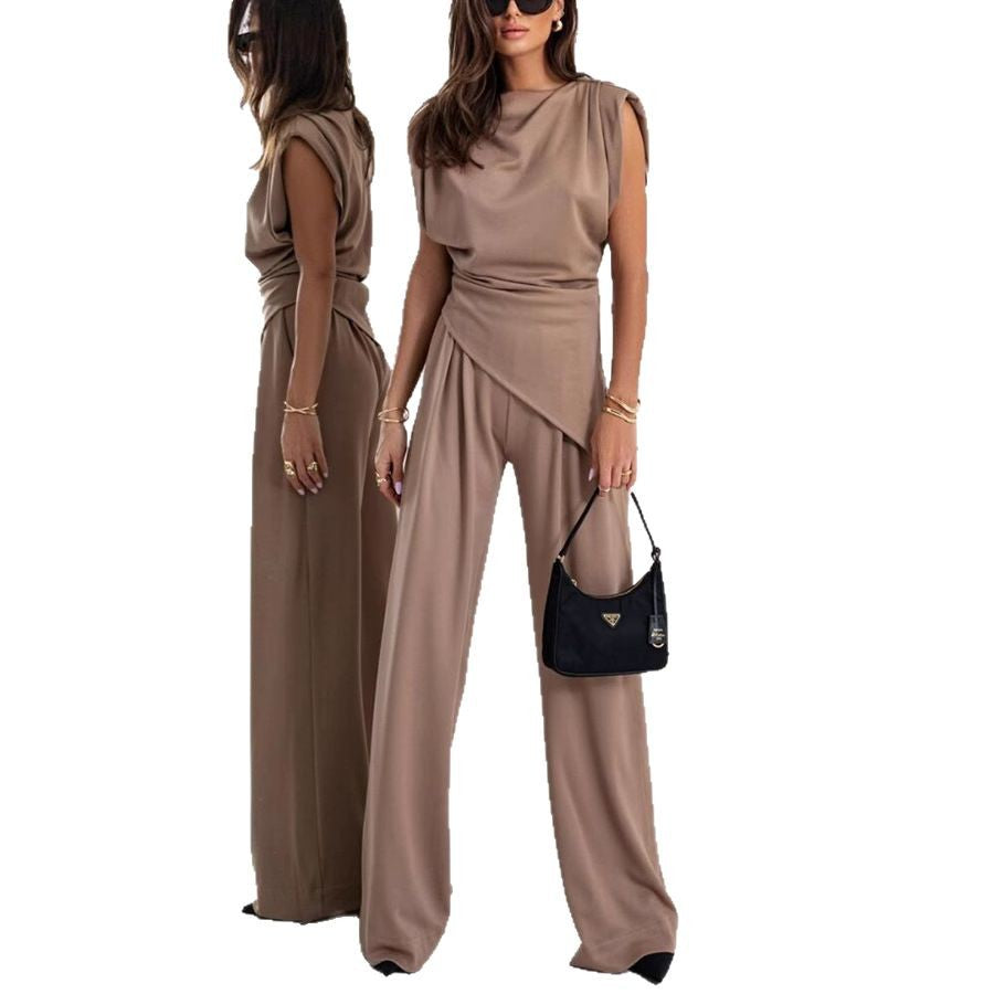 Women's Summer Fashion Solid Color Irregular Suits