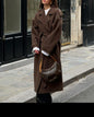 Women's Trench Elegant Lapel Large Casual Long Double Coats