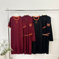 Simple Graceful Dress Alphabet Knitting Long Suits