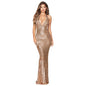 Women's Deep Sleeveless Halter Dress Pure Hot Dresses