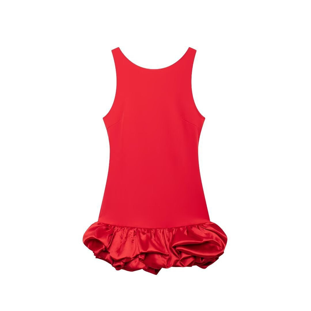 Women's Unique Loose Pleated One-piece Dress Dresses