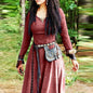 Women's Neck Long Sleeve Slim Dress Renaissance Dresses