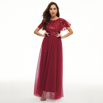 Sleeve Round Neck Pettiskirt High Waist Wedding Dresses
