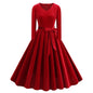 Women's Long-sleeved Autumn Halloween Retro Elegant Large Dresses