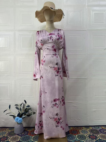 Women's Summer Elegant Soft Temperament Long Sleeve Dresses