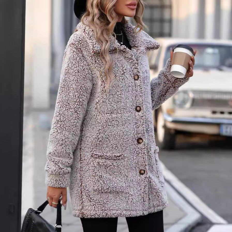 Women's Casual Loose Lapels Single-breasted Mid-length Cardigans