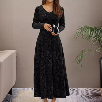 Women's Elegant High-grade Dress Veet Mid-length For Dresses
