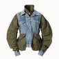 Design Sense Loose Color Matching Denim Coats