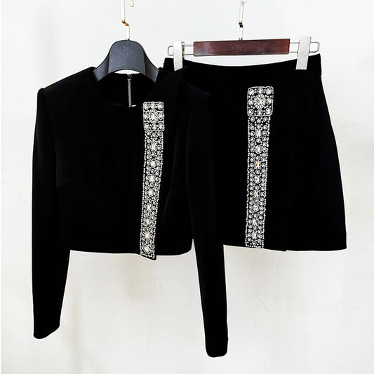 Fashion Personality Single Collar Beads Rhinestones Suits