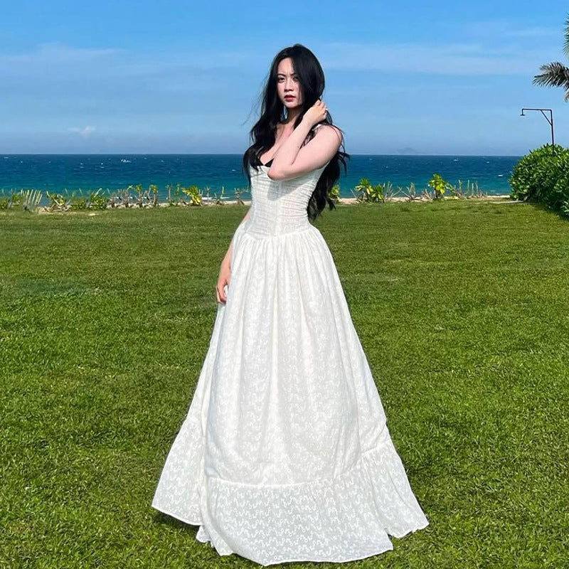 Women's Solid Color Slim Fit High Waist Dresses