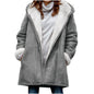 Women's Casual Loose Veet Thickened Solid Color Coats