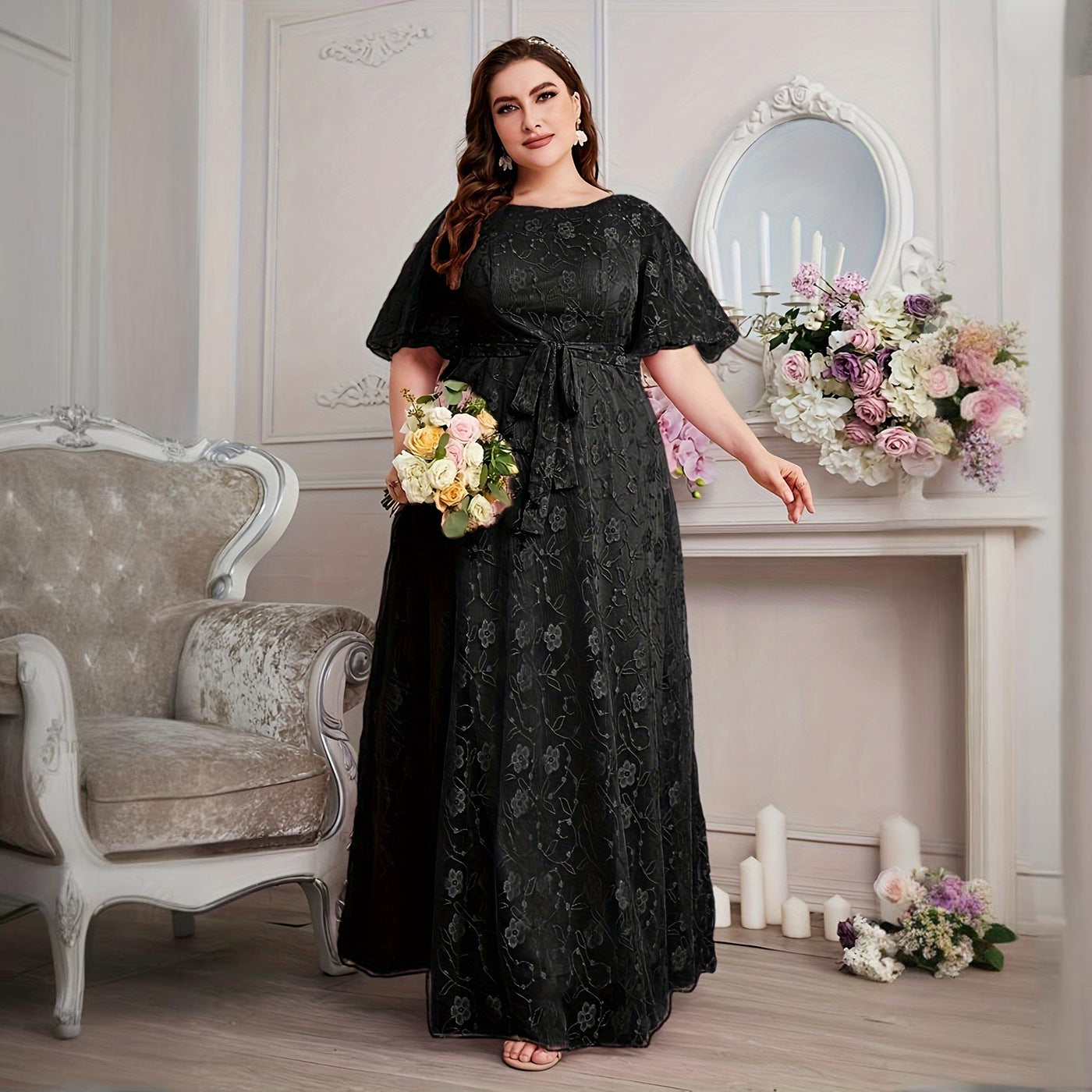 Women's Bridesmaid Dress Fashion Elegant High Waist Dresses