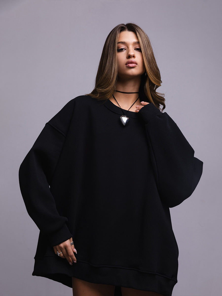 Women's Solid Color Round Neck Winter Polar Sweaters