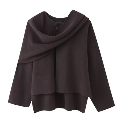 Women's Loose Leisure Cape Shawl Knitted Sweaters