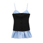 Women's Early Spring Poplin Stitching Pleated Dress Dresses