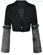 Women's Contrast Color Patchwork Denim Autumn Design Coats