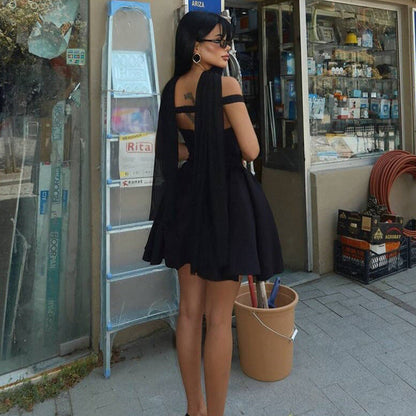 Women's Solid Color With Ribbon Dress Autumn Dresses
