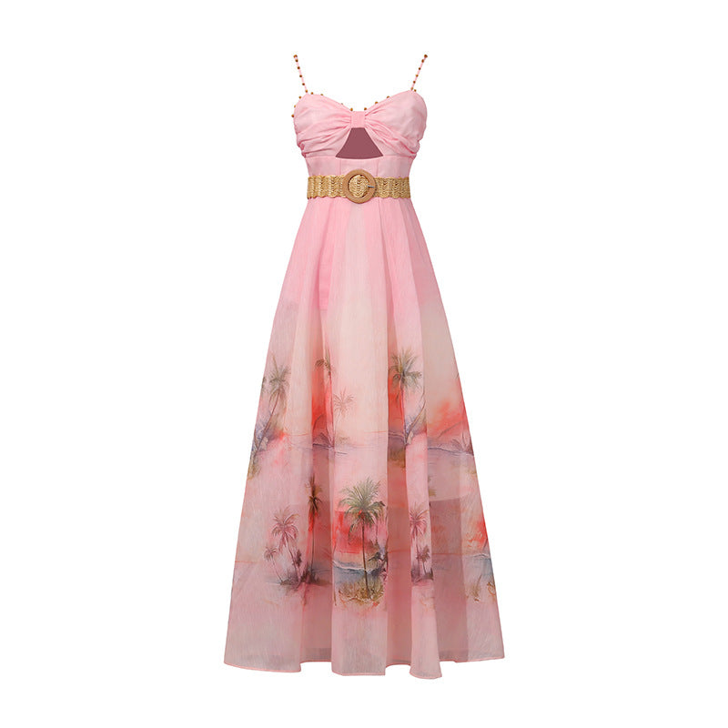 Women's French Gentle Sweet Style Suspender Dress Summer Sexy Dresses
