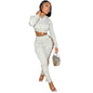 Women's Corns Solid Color Hollow Two-piece Set Suits