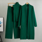 Lazy Temperament Knitting Sleeveless Three-piece Set Suits