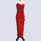 Multicolor Tube Flower Sexy Bandage Maxi Dresses