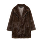 Women's Elegant Long Artificial Fur Furry Coats
