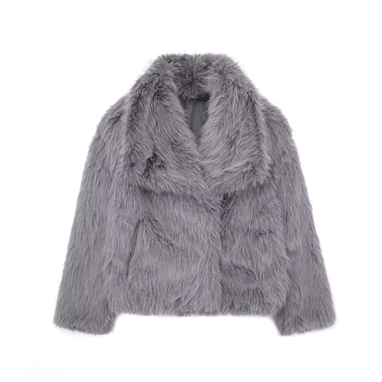 Women's Innovative French Artificial Fur Effect Coats