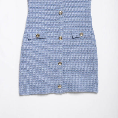 Women's French Fashion Stretch Hanging Collar Dress Dresses
