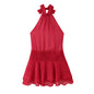 Women's Graceful Fashionable Halter Satin Dress Dresses