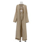 Fashion Set Solid Color Loose Robe Suits