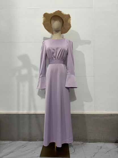 Women's Autumn Pleated Slimming Long Sleeve French Dresses