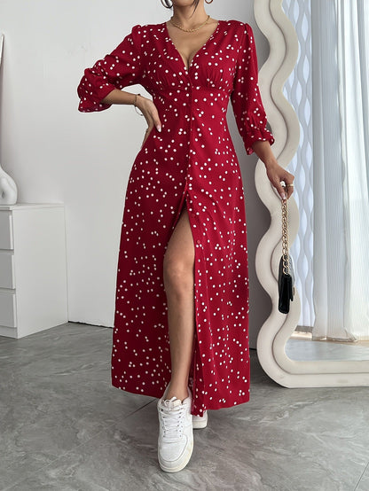 Dress A- Line Polka Dot Elegant Dresses