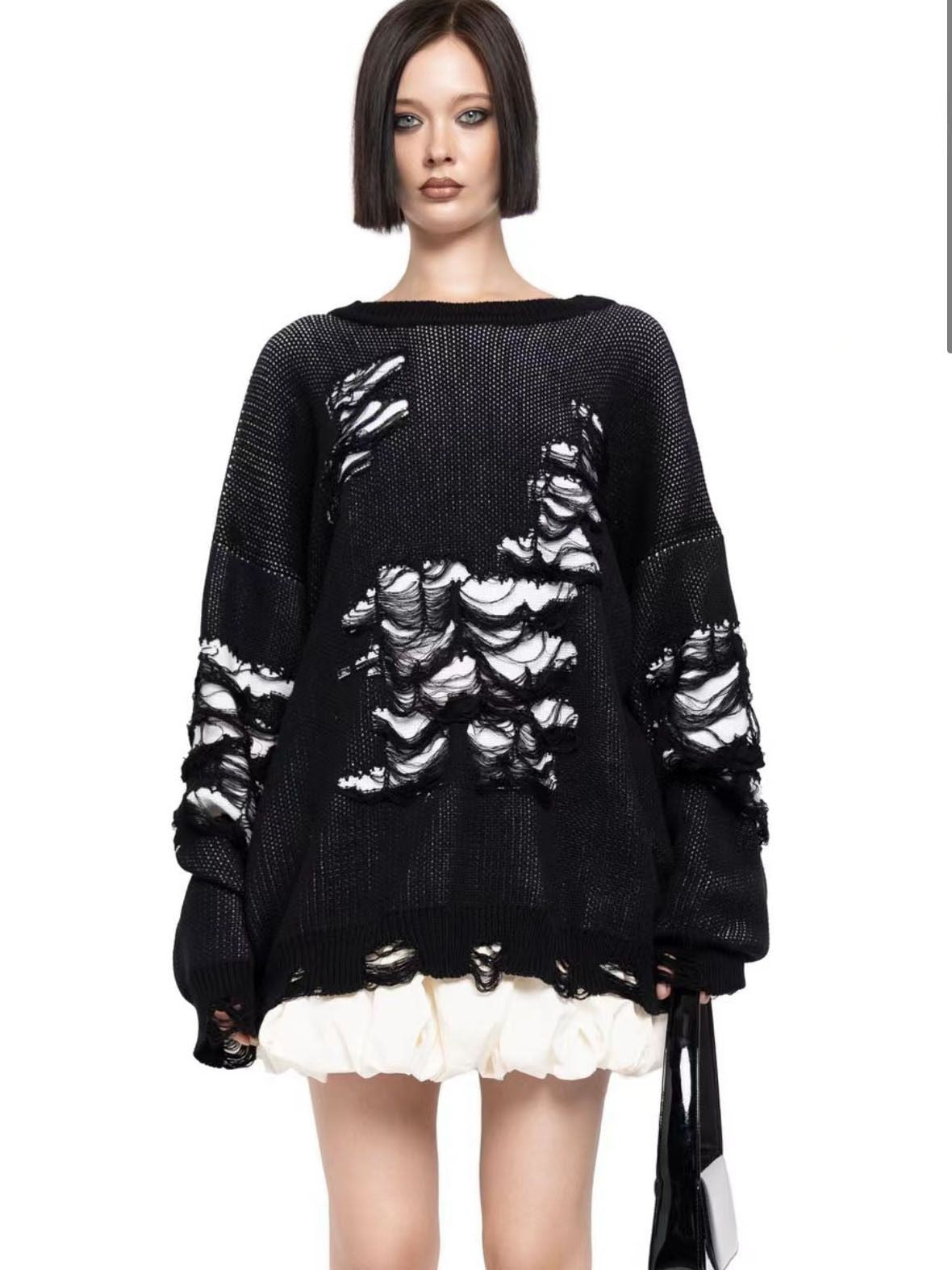 Women's Large Loose Autumn Long-sleeved Pullover Woolen Sweaters