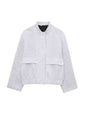 Women's Garden Collar Pockets With Hidden Buttons Coats