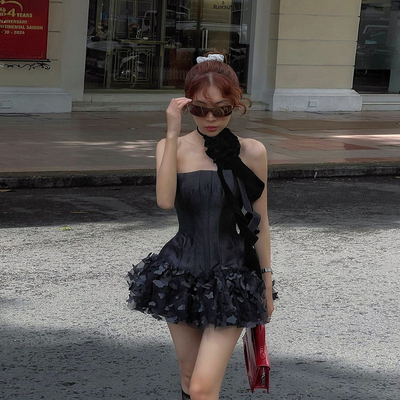 Women's Solid Color High Waist Fashion Tube Dresses
