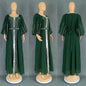 Women's Style Rhinestone Dress Chiffon Puff Sleeve Dresses