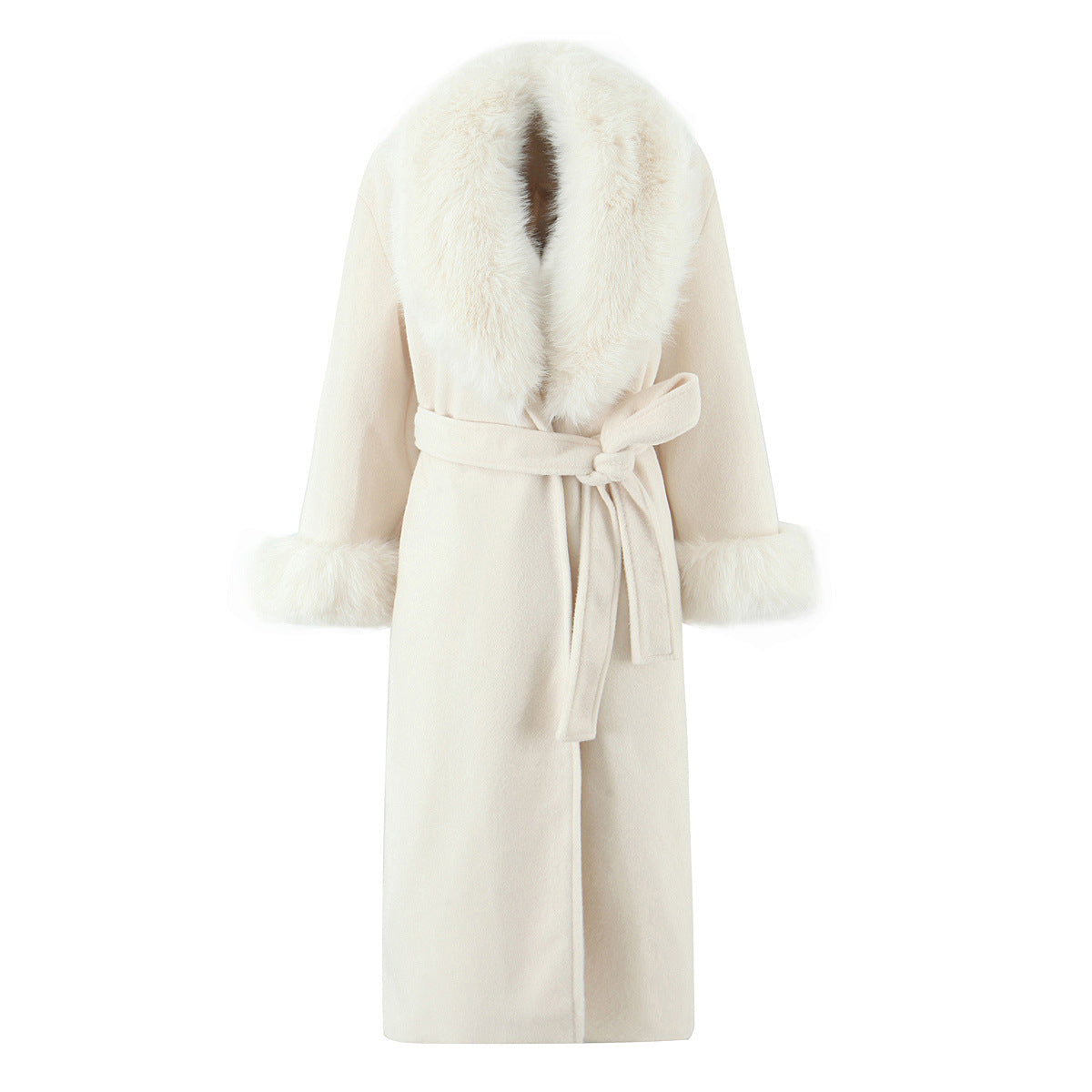 Women's Big Fur Collar Slim Fit Slimming Coats