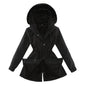 Women's Clothes Mid-length Hooded Winter Lamb Wool Coats