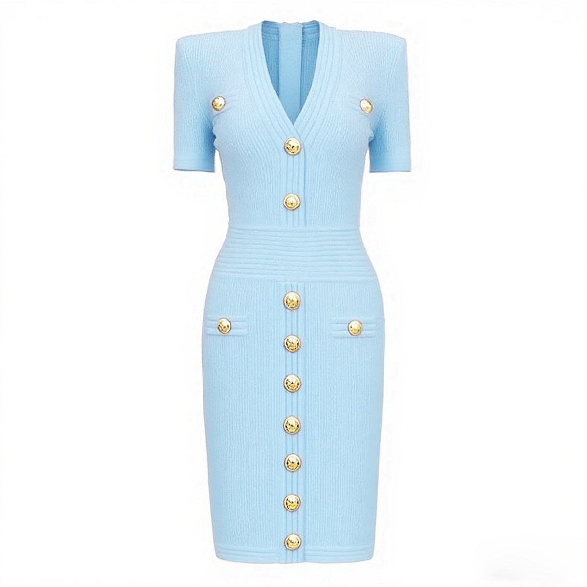 Fashionable Knitted Slim Fit Slimming Sleeve Dresses