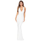 Women's Deep Sleeveless Halter Dress Pure Hot Dresses