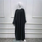 Large Swing Solid Color Batwing Sleeve Dresses