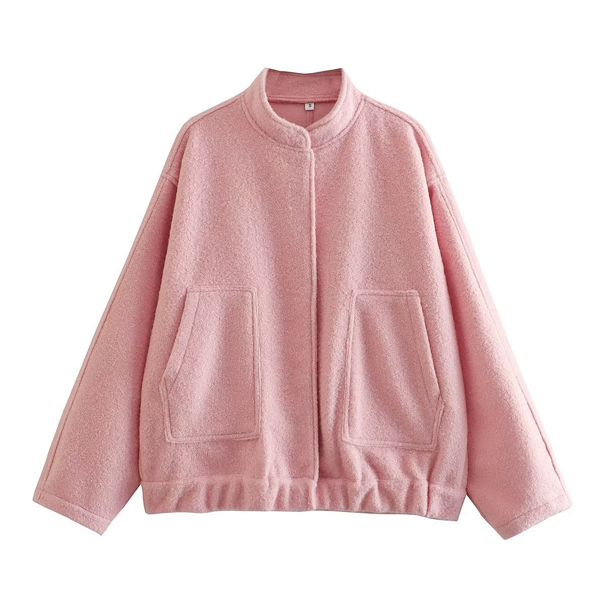 Women's Stand Collar Pocket Loose Pilot Coats